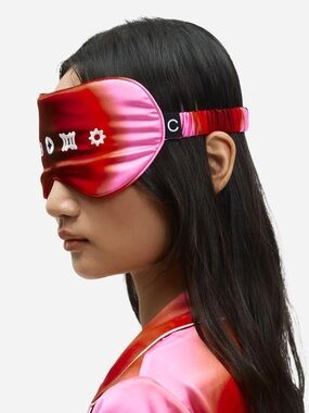 Giftable Clementine Limited Edition Organic silk Sleep Mask - Red Ombre